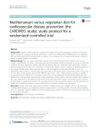 Mediterranean versus vegetarian diet for cardiovascular disease