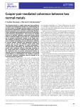 Cooper-pair-mediated coherence between two normal metals