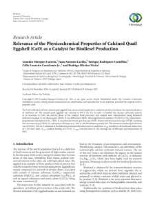 Relevance of the Physicochemical Properties of Calcined Quail