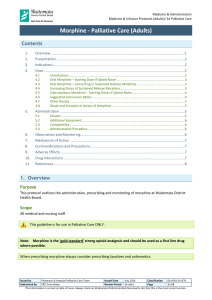 Morphine - Waitemata District Health Board