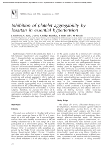 Inhibition of platelet aggregability by losartan in essential hypertension