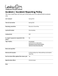 Incident - Accident Reporting Policy