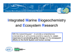 Integrated Marine Biogeochemistry d E t R h and Ecosystem Research