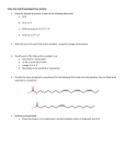 Fatty Acid and Phospholipid Class Activity 1. Draw the skeletal