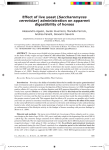 Effect of live yeast (Saccharomyces cerevisiae) administration on