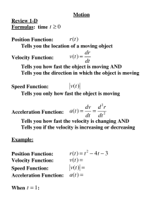 dv dt = dr dt r(t)