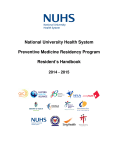 National University Health System Preventive Medicine Residency