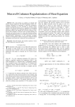 Maxwell-Cattaneo Regularization of Heat Equation