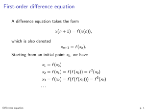 First-order difference equation