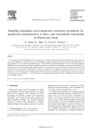 Sampling techniques and comparative extraction procedures for