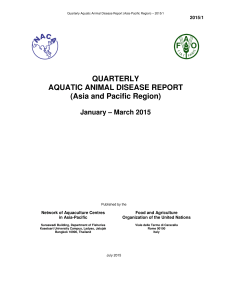 QUARTERLY AQUATIC ANIMAL DISEASE REPORT