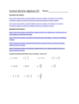 Algebra 1 CP1 Summer Assignment