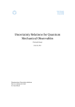 Uncertainty Relations for Quantum Mechanical Observables