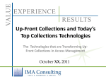 Up-Front Collections and Today`s Top Collection Technologies