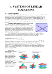 4. SYSTEMS OF LINEAR EQUATIONS §4.1. Linear Equations