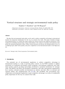 Vertical Structure and Strategic Environmental