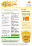 Fact sheet 5 Fruit Juice and the Common Cold Cold