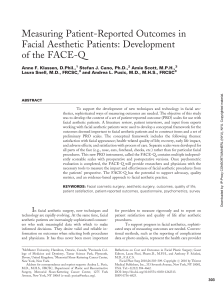 Measuring Patient-Reported Outcomes in Facial Aesthetic Patients
