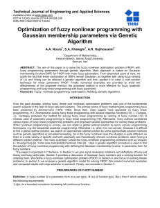 Optimization of fuzzy nonlinear programming with Gaussian