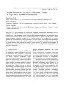 Coupled Simulation of Ground Shaking and Tsunami for Mega