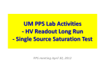 UM PPS Lab Activities HV readout