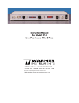 LPF-8 manual - Warner Instruments