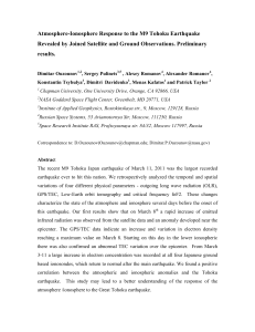 Atmosphere-Ionosphere Response to the M9 Tohoku Earthquake