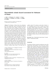 Deterministic seismic hazard assessment for Sultanate of Oman