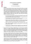 OUTLOOK FOR METALS AND MINERALS Full Year