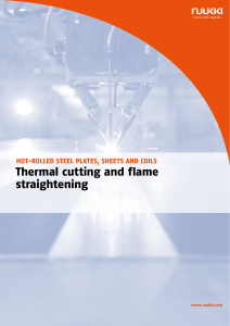 thermal cutting and flame straightening