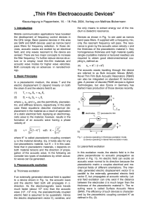 „Thin Film Electroacoustic Devices“