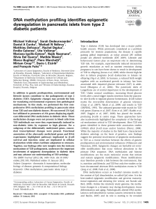 DNA methylation profiling identifies epigenetic dysregulation in