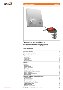 Temperature controller for heated/chilled ceiling systems