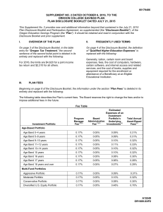 Disclosure Booklet - Oregon College Savings Plan