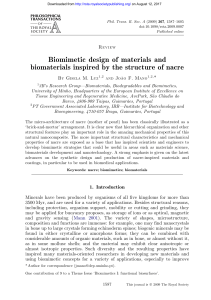 Biomimetic design of materials and biomaterials inspired by the