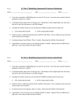 8.3 Part 2 Modelling Exponential Functions Worksheet