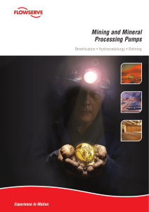 Mining and Mineral Processing Pumps