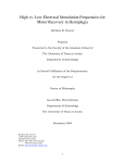 High vs. Low Electrical Stimulation Frequencies for Motor Recovery