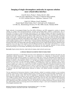 Imaging of single-chromophore molecules in aqueous