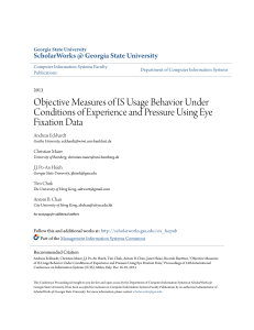 Objective Measures of IS Usage Behavior Under Conditions of