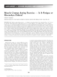 Muscle Cramps during Exercise V Is It Fatigue or Electrolyte Deficit?