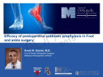 Efficacy of postoperative antibiotic prophylaxis in Foot and