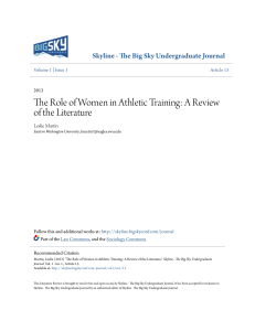 The Role of Women in Athletic Training - Skyline