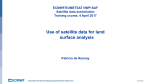 Use of satellite data for land surface analysis