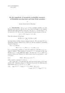 On the magnitude of asymptotic probability measures of