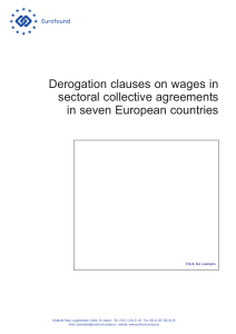 details of derogation clauses in collective - Eurofound