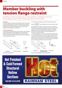 Member buckling with tension flange restraint