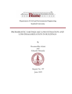 probabilistic earthquake loss estimation and loss disaggregation in
