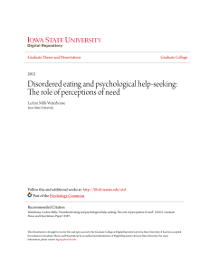 Disordered eating and psychological help-seeking