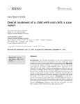 Dental treatment of a child with oral cleft: a case report